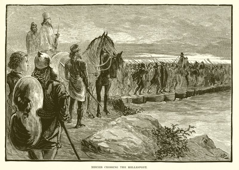 Xerxès traversant l