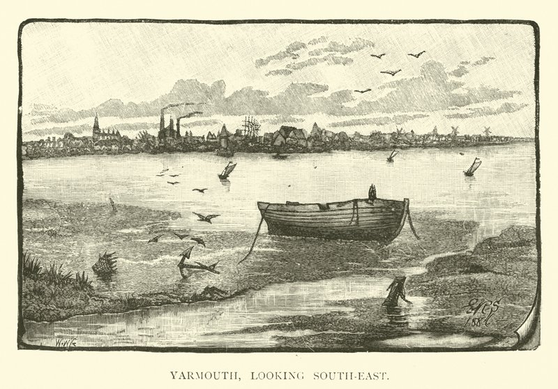 Yarmouth, vue vers le sud-est - English School