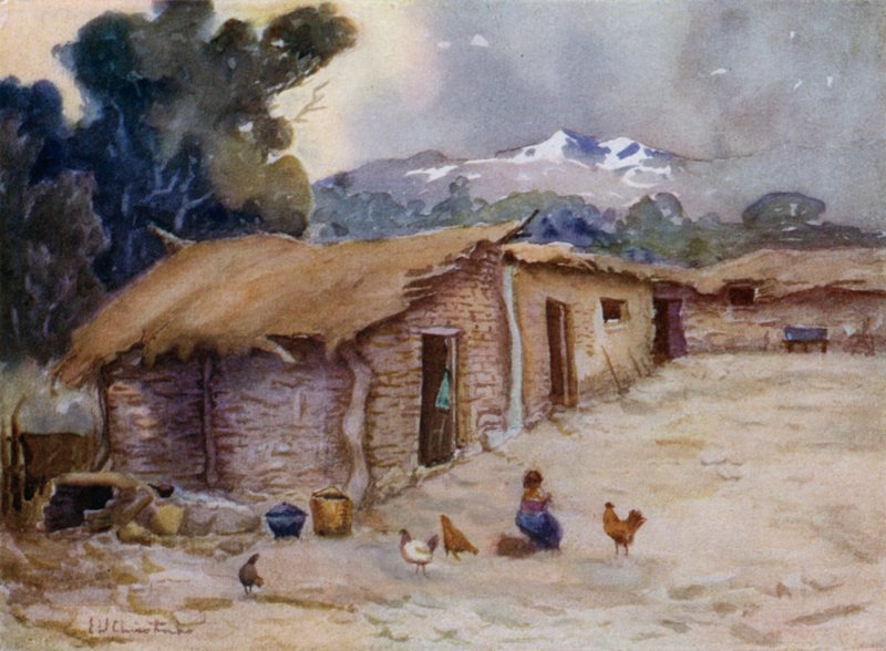 Une hutte de Paisanos à la frontière chilienne - Ernest William Christmas
