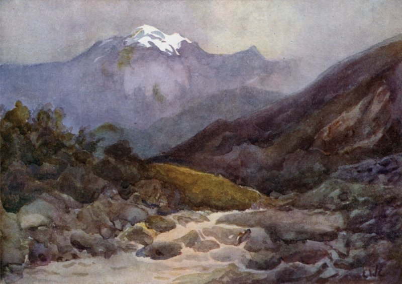 Lac Alumeni District, rapides près de Moquhue - Ernest William Christmas
