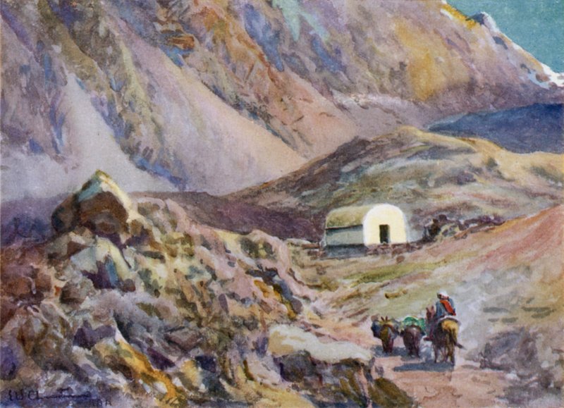 Ancienne cabane de refuge dans les Andes - Ernest William Christmas