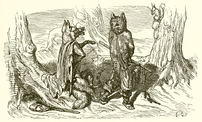 Le Chat et le Renard - Ernest Henry Griset