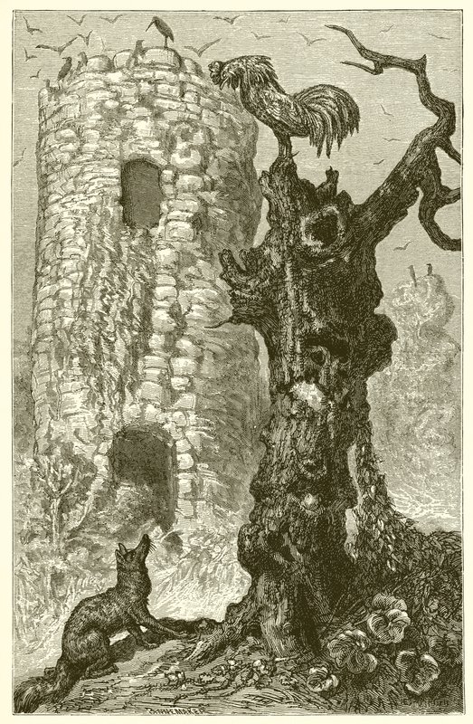 Le coq et le renard - Ernest Henry Griset