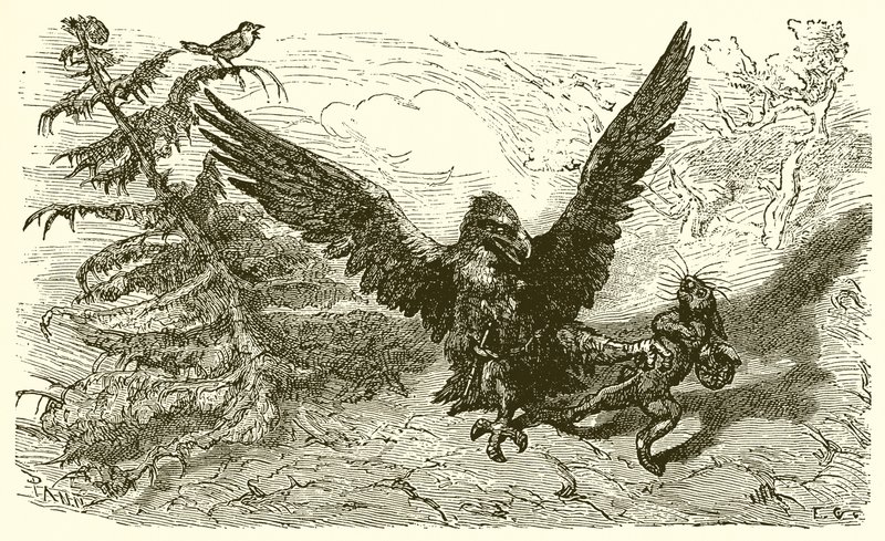 Le moineau et le lièvre - Ernest Henry Griset