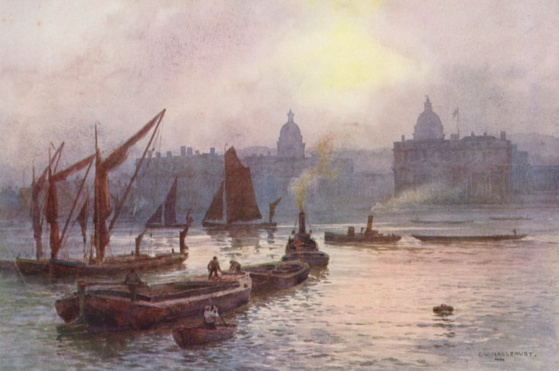 La Tamise : Greenwich - Ernest William Haslehust