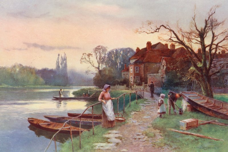 La Tamise : Près de Staines - Ernest William Haslehust