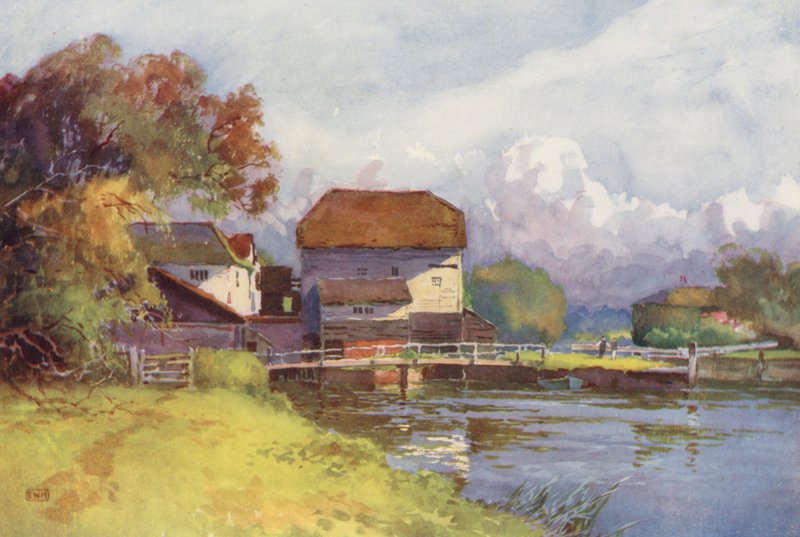 La Tamise : Shiplake Mill - Ernest William Haslehust