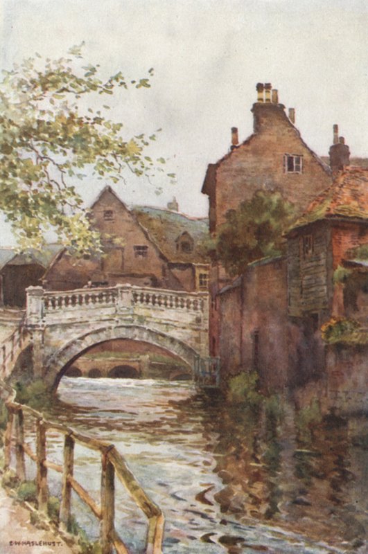 Le pont de la ville - Ernest William Haslehust
