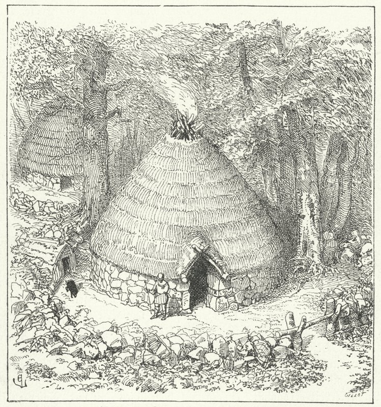Hutte pelasgienne ancienne - Eugene Emmanuel after Viollet le Duc