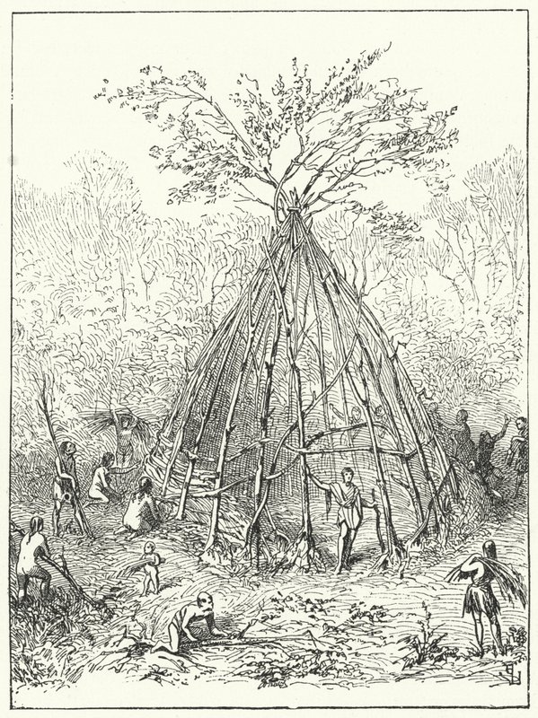 Habitation humaine précoce - Eugene Emmanuel after Viollet le Duc