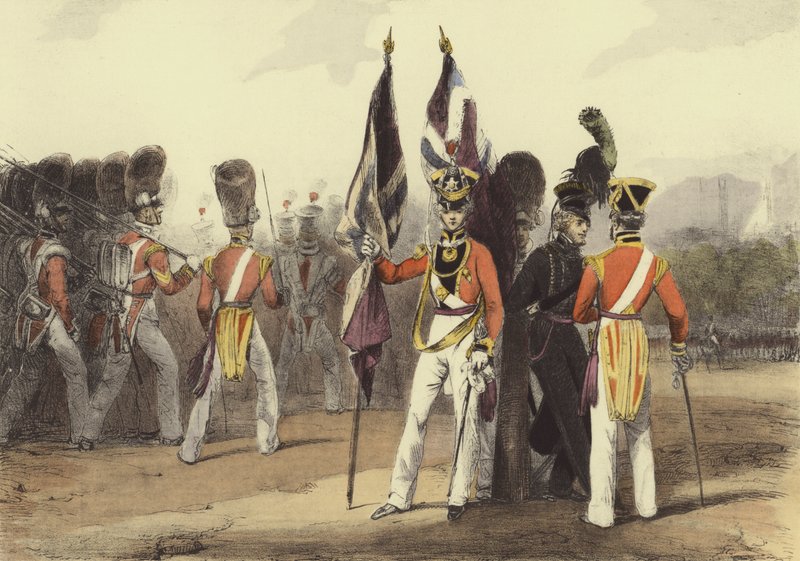Officiers des gardes - Eugene Louis after Lami