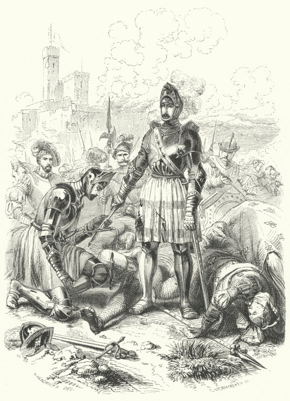 François Ier de France se rendant aux Espagnols à la Bataille de Pavie, 1525 - European School