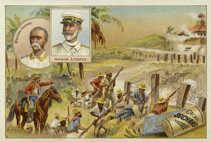 Maximo Gomez, commandant militaire cubain et Arsenio Linares, général espagnol, Guerre d