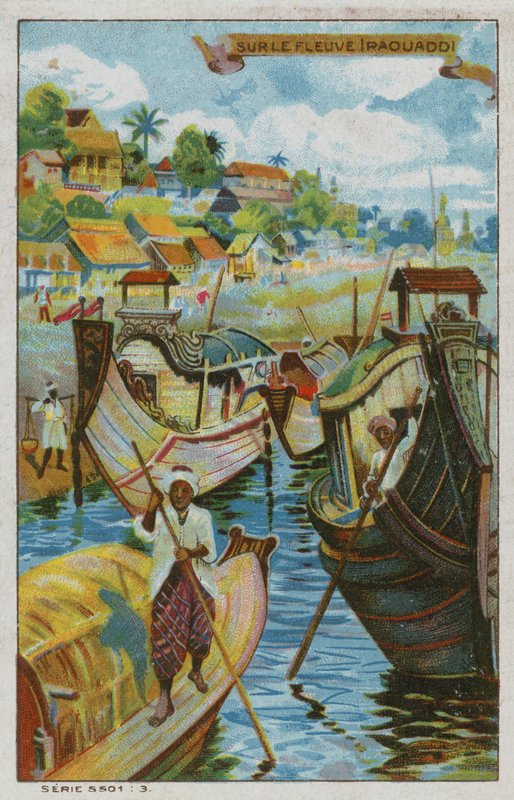 Sur la rivière Irawaddy, Birmanie - European School