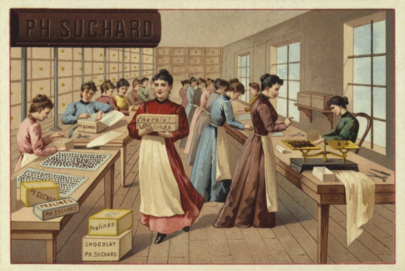 Emballage de chocolats dans une usine - European School