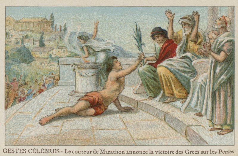 Phidippidès apporte la nouvelle de la victoire des Grecs sur les Perses à Marathon, 490 av. J.-C. - European School