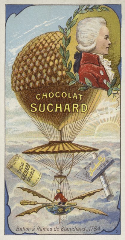 Ballon de Blanchard avec des rames, 1784 - European School