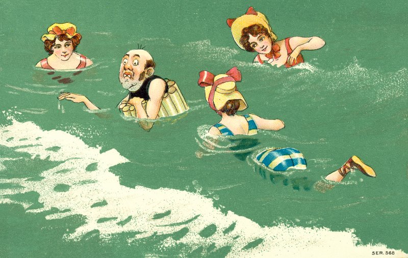Scène comique de bain de mer - European School