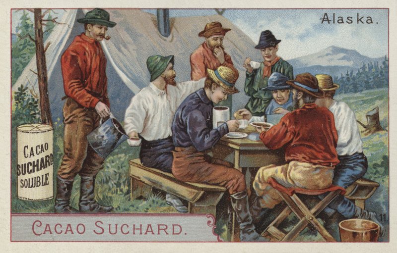 Boire du cacao au camp, Alaska - European School