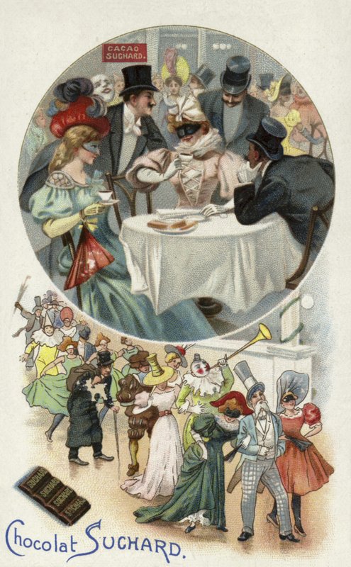 Dégustation de chocolat Suchard à un bal masqué - European School