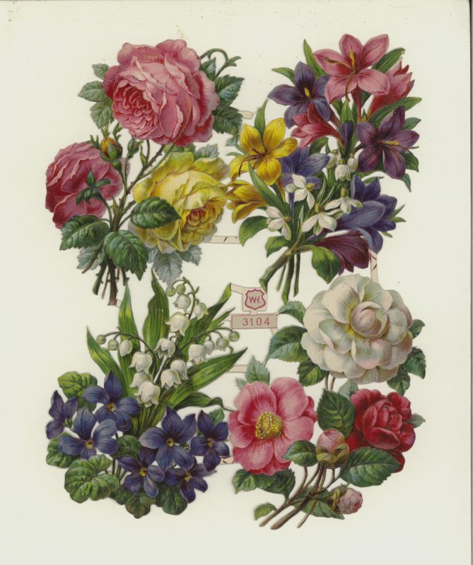 Fleurs (chromolithographie) - European School