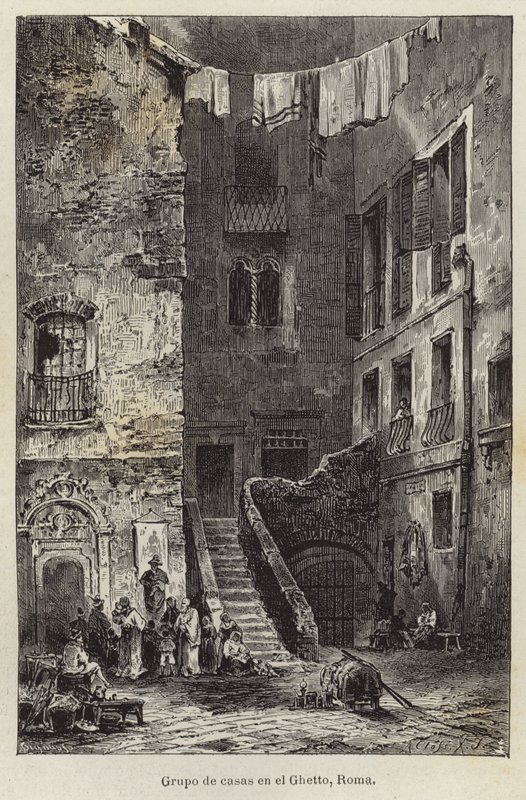 Groupe de maisons dans le Ghetto, Rome - European School
