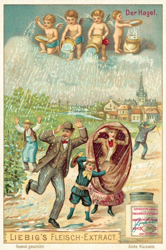 Grêle (chromolithographie) - European School