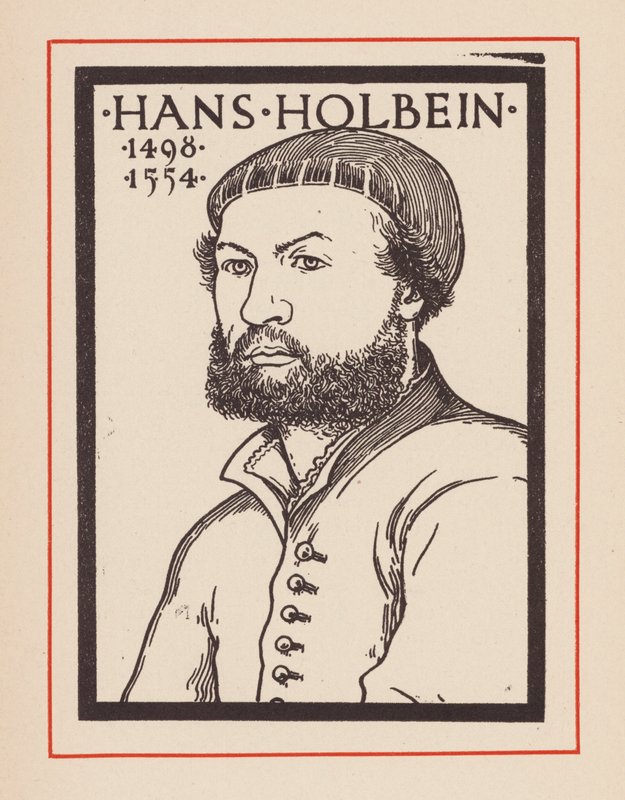Hans Holbein le Jeune, artiste allemand (lithographie) - European School