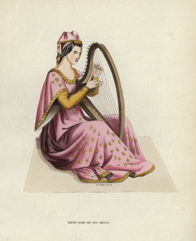 Jeune Dame Du XIVe Siecle - European School