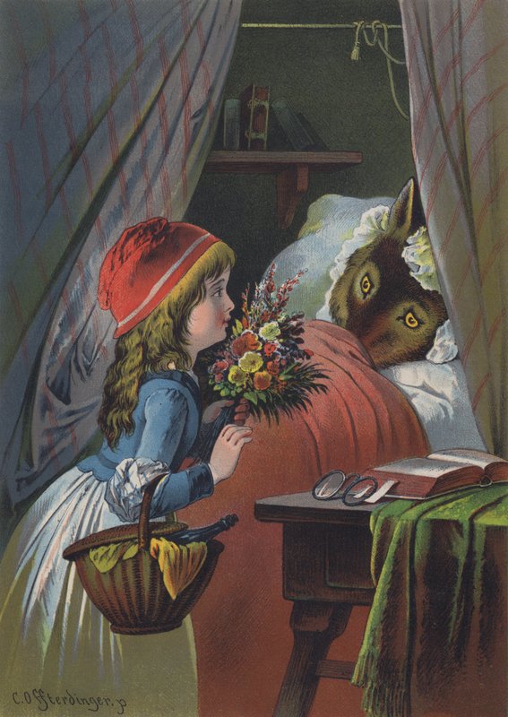 Le Petit Chaperon rouge (lithographie en couleur) - European School