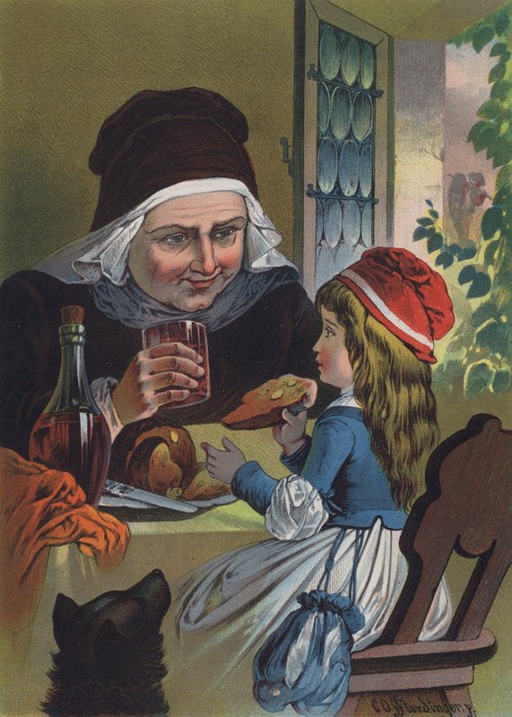 Le Petit Chaperon rouge (lithographie en couleur) - European School