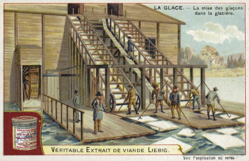 Chargement de glace dans une glacière - European School