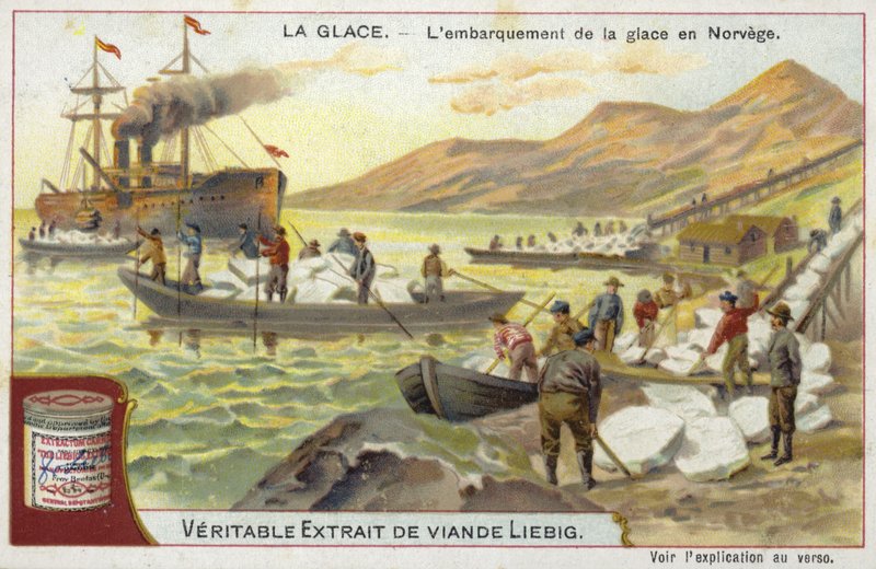 Chargement de glace sur un navire; Norvège - European School