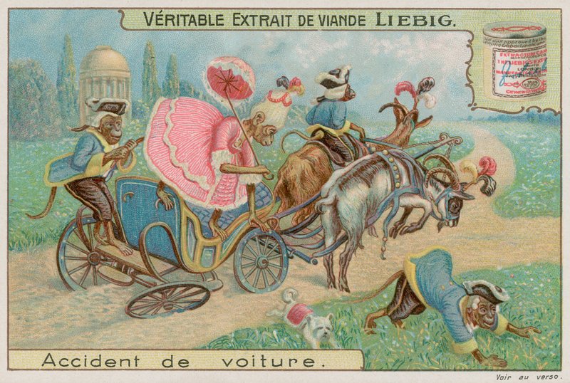 Singes dans une calèche - European School