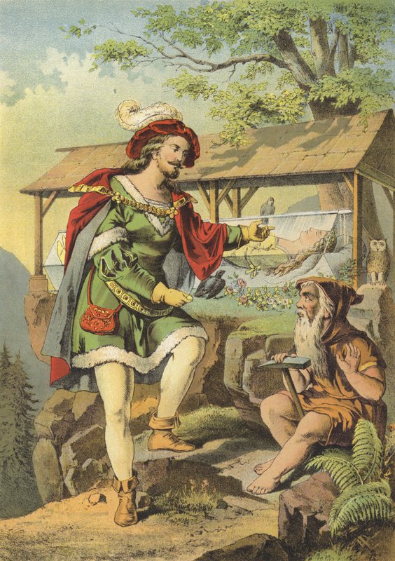 Blanche-Neige (lithographie en couleur) - European School