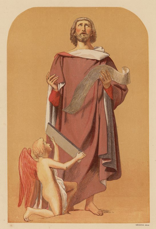 Saint Matthieu (lithographie en couleur) - European School