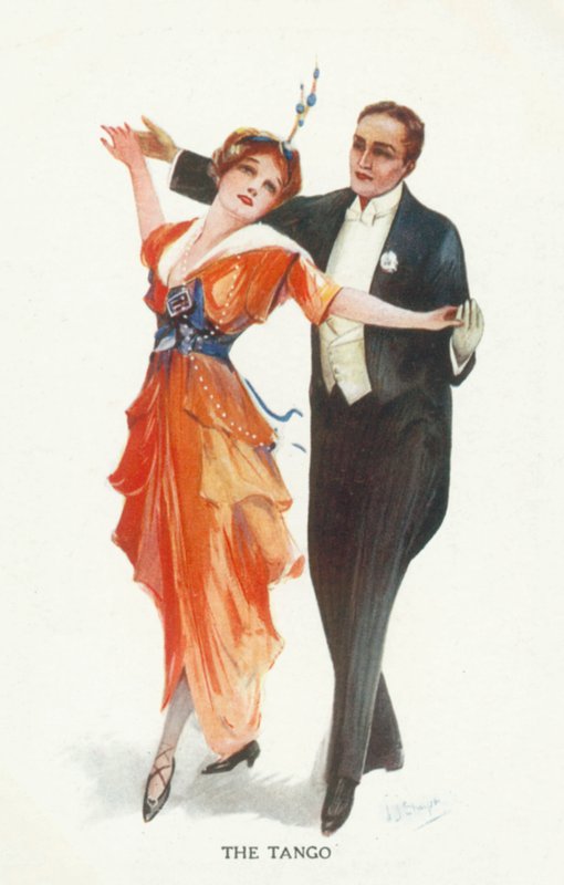 Tango (colour litho) - European School