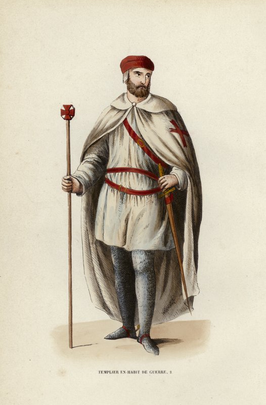 Templier en habit de guerre - European School
