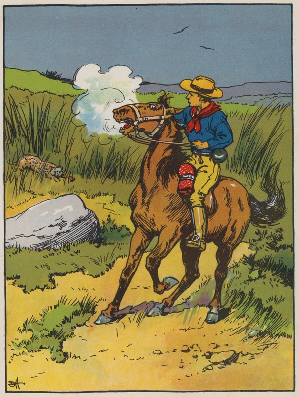 Perdu dans le Veldt (lithographie en couleur) - Evelyn Stuart Hardy