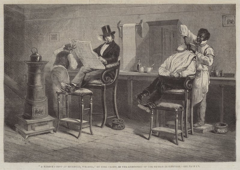 Un salon de coiffure à Richmond, Virginie - Eyre Crowe