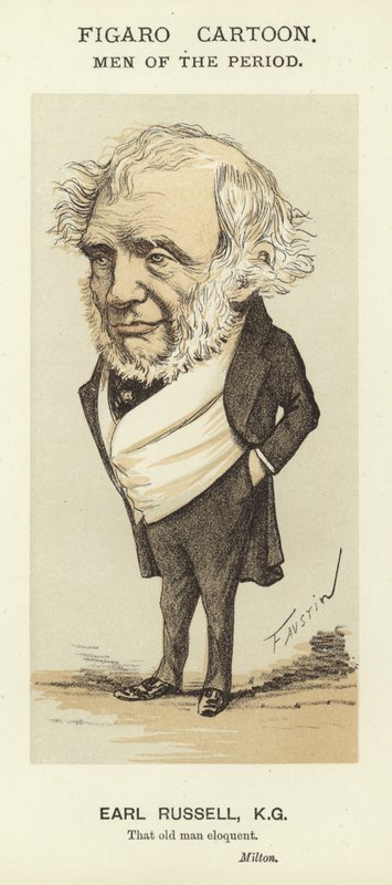 Caricature du comte Russell - Faustin