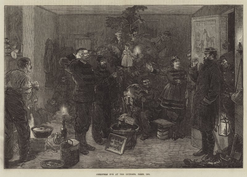 La veille de Noël aux avant-postes, Paris, 1870 - Felix Regamey