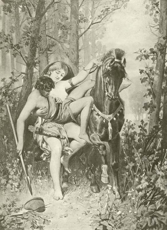 Vénus et Adonis. Poèmes (gravure) - Felix Octavius Carr Darley