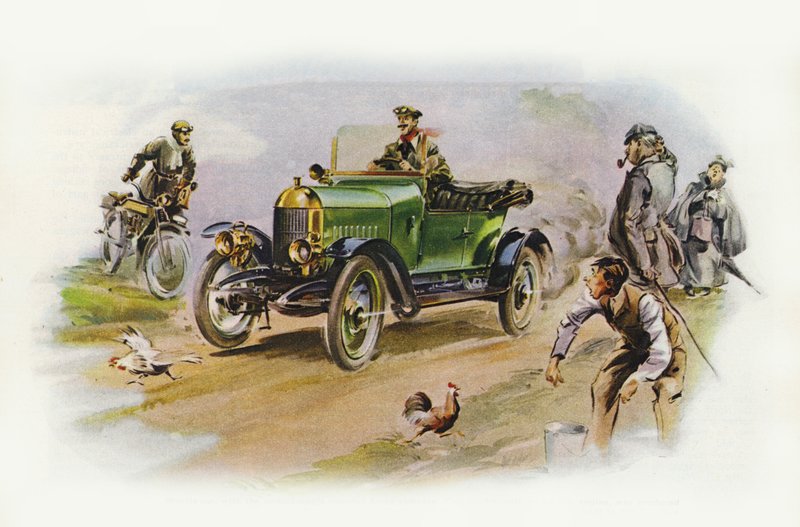 Morris Oxford 10cv (lithographie couleur) - Ferdinando Tacconi