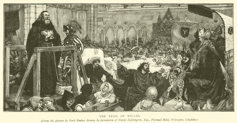 Le procès de Wyclif - Ford Madox Brown