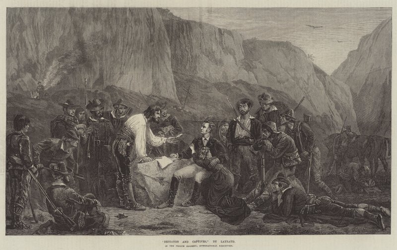 Brigands et captifs, dans la Galerie française, Exposition internationale - Fortune Joseph Seraphin Layraud