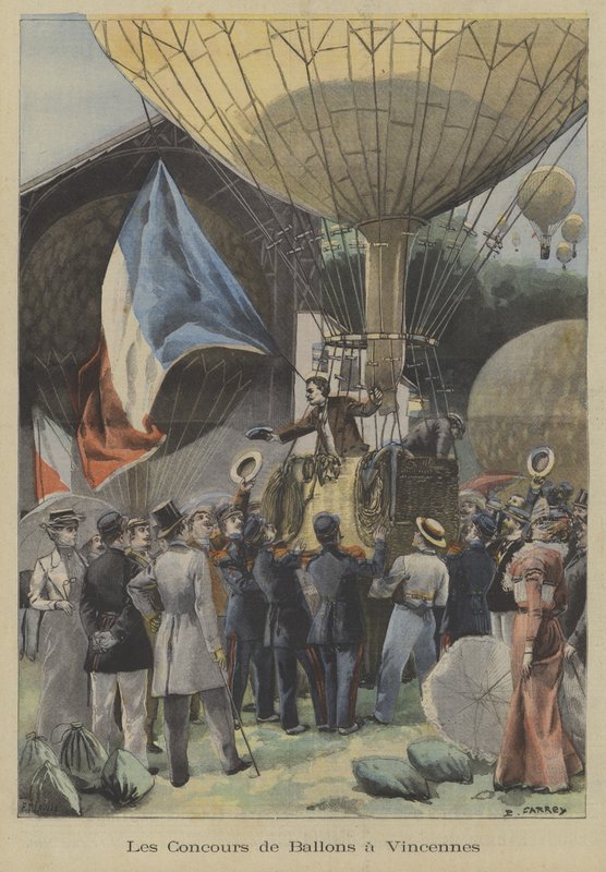 Course de ballons à Vincennes, Paris - Fortune Louis Meaulle