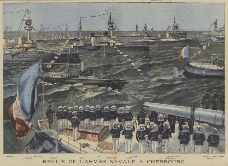 Revue de la marine française au large de Cherbourg - Fortune Louis Meaulle