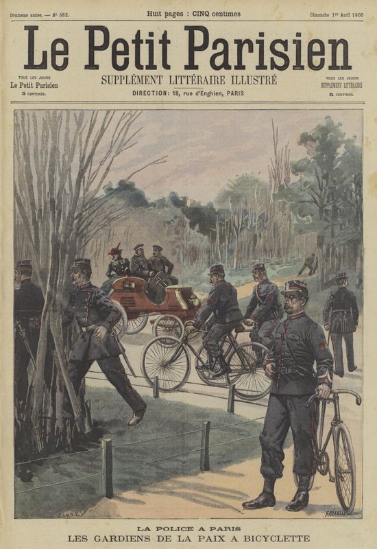 Policiers parisiens utilisant des bicyclettes - Fortune Louis Meaulle