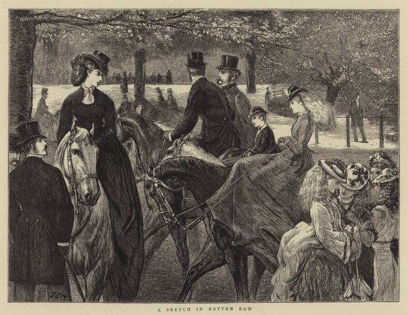 Une esquisse à Rotten Row - Francis S. Walker